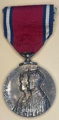 Rare Original Great Britain Uk 1935 King George V Jubilee Medal Named Unique