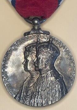 Rare Original Great Britain Uk 1935 King George V Jubilee Medal Named Unique