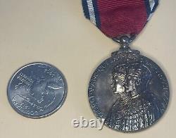 Rare Original Great Britain Uk 1935 King George V Jubilee Medal Named Unique