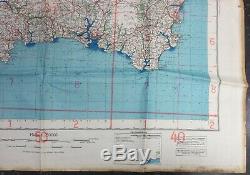 Rare Original WW2 BLITZ Era Vintage GERMAN LUFTWAFFE MAP of SOUTHWEST ENGLAND