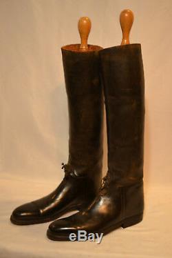 Rare Original Ww1 Era British Officer's Long Riding Boots London Maker Wwi