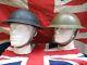 Rare Pair British Wwii Matching Husband And Wife Named Brodie Helmets. 1939