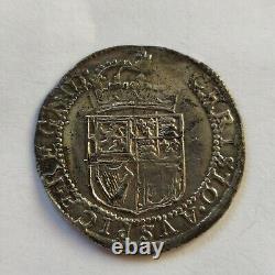 Rare Scottish Charles 1st Hammered Silver Half Merk (6 Shillings and 8 Pence)