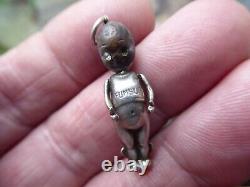 Rare Solid Silver Ww1 Fumsup Good Luck / Touch Wood Charm