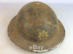 Rare Suffolk & Ipswich Fire Service World War British Metal helmet