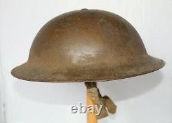 Rare Unusual British Wwii Helmet Mark 1 Star