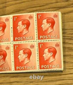 Rare Vintage 1937 Unused Edward VIII Book of Postage Stamps No. 384 July'37