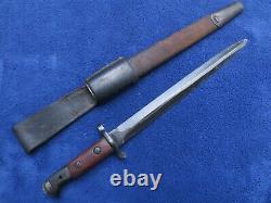 Rare Vintage Original British M1903 Bayonet And Scabbard India Pattern