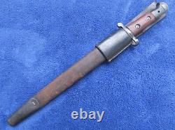 Rare Vintage Original British M1903 Bayonet And Scabbard India Pattern