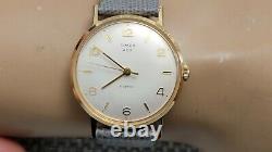 Rare Vintage Timex 400 Gold Plated Great Britain Manual Wind Men's Watch