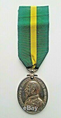 Rare WW1 British Territorial Force Efficiency George V Named and Numbered Medal