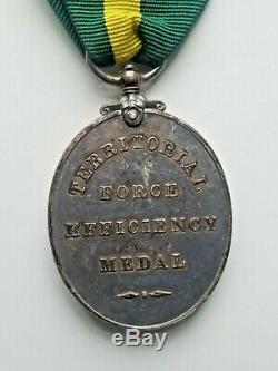 Rare WW1 British Territorial Force Efficiency George V Named and Numbered Medal
