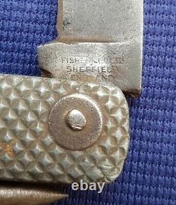 Rare WW2 British Navy Army Jack Knife Clarkson Fisher & Co Ltd Sheffield England