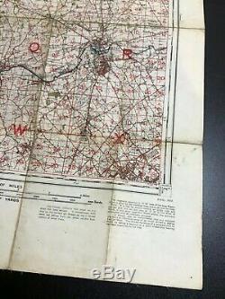 Rare WWI 1915 British France Ypres Ordinance Artillery Marker Trench Map Relic