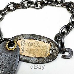 Rare WWII Birmingham Blitz Child ID Identification Bracelet Luftwaffe Relic