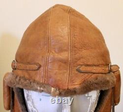 Rare Ww1 Royal Flying Corps. Cowl Flying Helmet Numbered & Wd Stamped