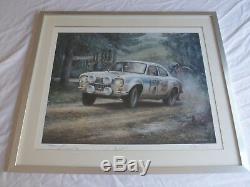 Rare autographed Ford Escort MK1 RS1600 RAC Rally of Great Britain 1972 print