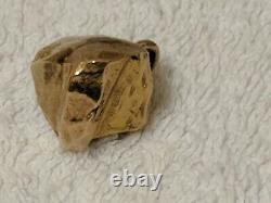 Rare large 9ct Solid Gold Nugget Pendant 10g aprox vintage