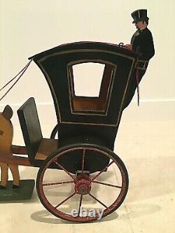 Rarely seen/offered Model of British Horse Drawn Carriage with Coachmen 17 Long