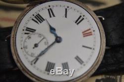 Rolex WW1 Trench watch c1915, British market military rare dial, Shrapnel guard