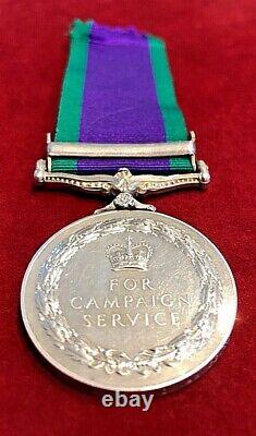 Royal Green Jackets (rgj) Northern Ireland'gsm' Silver Medal Rare