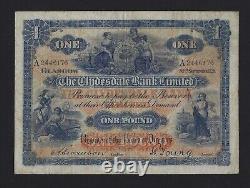 SCOTLAND CLYDESDALE BANK 1 POUND 1925 P-185 VF+ RARE Great Britain UK