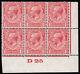 Sg419 1925 1d. Scarlet. Rare D25 Control Block Of 6, Lower Strip Unmounted. A