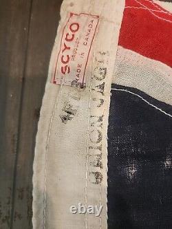 Scyco Great Britain British Flag Made In Canada Vintage Rare 54 X 26