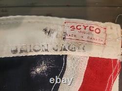 Scyco Great Britain British Flag Made In Canada Vintage Rare 54 X 26