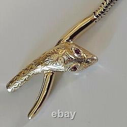 Serpent snake necklace 9ct gold smith & pepper