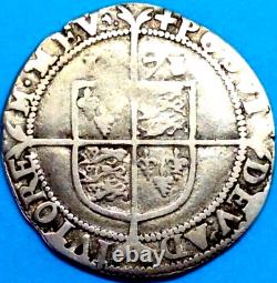 Six pence 6 1578 Great Britain queen ELIZABETH I 26mm SILVER RARE