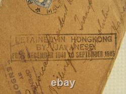 Super Rare! Malaya To Hawaii Cover Detained In Hong Kong By Japan During Wwii