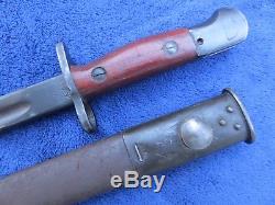 Super Rare Original Australian Owen Mk1 Bayonet And Original Scabbard