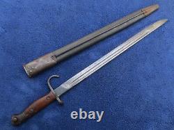 Super Rare Original Ww1 Australian Enfield Hooked Quillon Bayonet And Scabbard