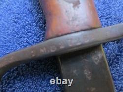 Super Rare Original Ww1 Australian Enfield Hooked Quillon Bayonet And Scabbard