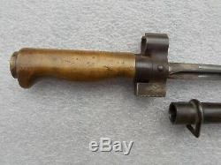 Super rare WWI URUGUAY 26 rifle BAYONET with CYLINDRICAL SCABBARD model 1900