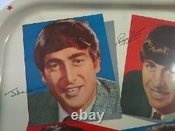 THE BEATLES ORIGINAL MTM 1964 METAL TRAY MADE in GREAT BRITAIN- RARE (S2-2)