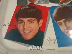 THE BEATLES ORIGINAL MTM 1964 METAL TRAY MADE in GREAT BRITAIN- RARE (S2-2)