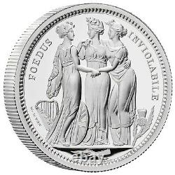 THREE GRACES 2020 UK TWO-OUNCE SILVER PROOF COIN RARE PROOF COIN 2 oz