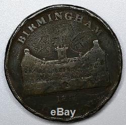 Trade Token Great Britain-Warwickshire, 3P Pence 1813, Birmingham Workhouse Rare