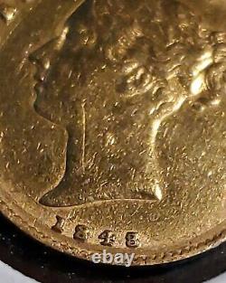 UK Great Britain 1848/7 Shield Half Sovereign Gold RARE DATE Victoria