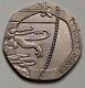 Uk Great Britain Mule 20 Pence 20p (2008) Rare Coin S. 4630/4631 Unc