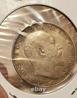 Uk 1904 Great Britain Silver Florin Edward VII A-unc Rare Wow