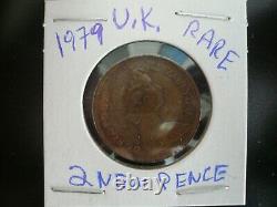 Uk Great Britain 1979 2 New Pence Rare Coin
