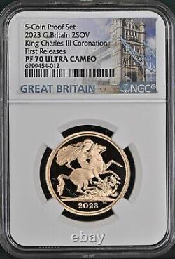 Uk Great Britain, Gold 2 Sov. Coronation 2023 Ngc Pf 70 Uc Top Pop, Rare5