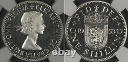 Uk Great Britain, Proof 1 Shillsing 1953 Scottish Ngc Pf 65 Uc (u), Rare