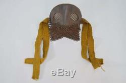 Ultra Rare WW1 Tank Crew Splatter Mask- Leather Chain Mail Trench War Vintage