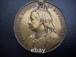 United Kingdom Great Britain Qsa Queens South Africa Medal Very Rare In Bronze