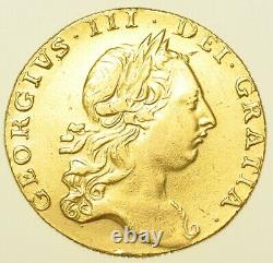 VERY RARE 1764 GEORGE III GUINEA, 2nd HEAD, BRITISH GOLD COIN GVF
