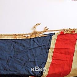 VERY RARE Antique 1930s Oversized 8' x 15' Union Jack Great Britain England Flag